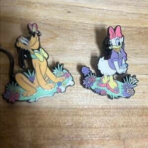 Two Disney Pluto and Daisy Duck Pins -